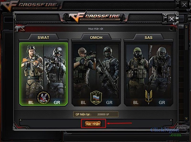 Nhân vật trong game Crossfire