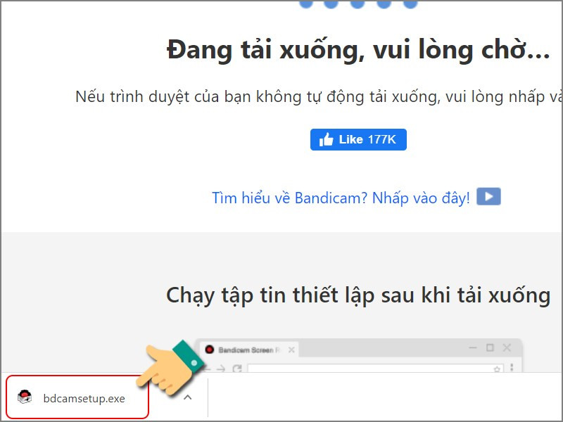 Nhấn v&agrave;o file .exe