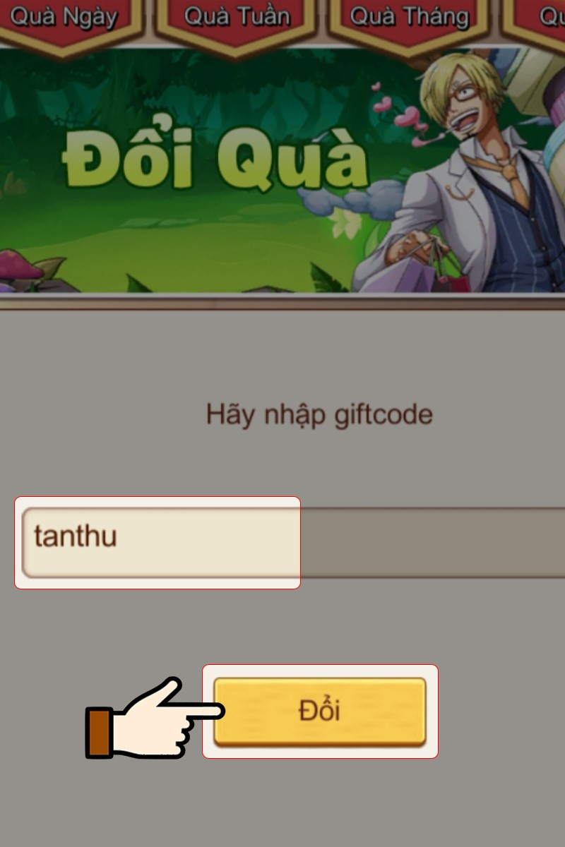 Nhập Giftcode Đại Hải Trình