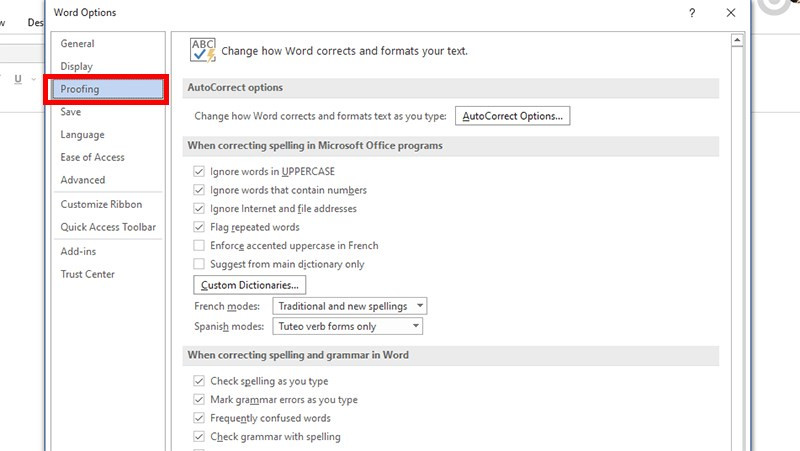 Thủ Thuật Word: Bật/Tắt Kiểm Tra Chính Tả Và Tự Sửa Lỗi AutoCorrect