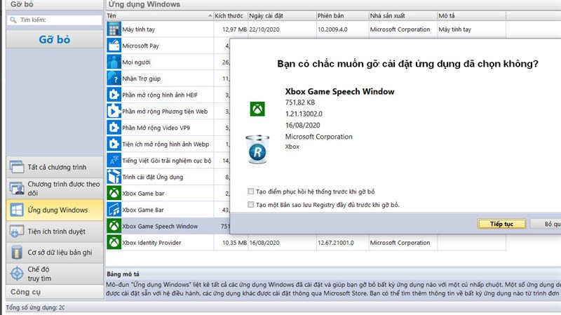 Quản l&yacute;, x&oacute;a c&aacute;c ứng dụng mặc định của Windows.
