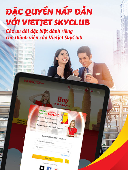 Quản lý chuyến bay trên ứng dụng Vietjet Air