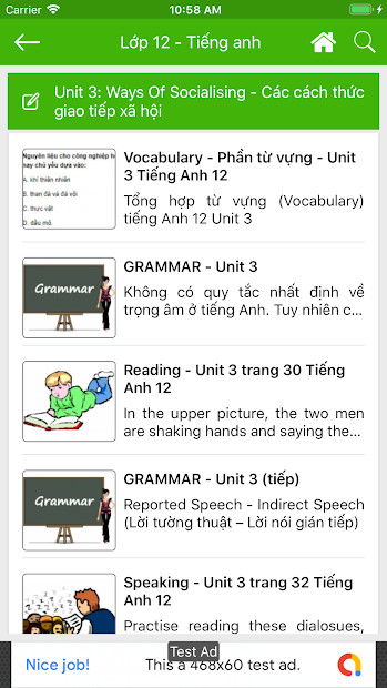 Screenshots App Học tốt