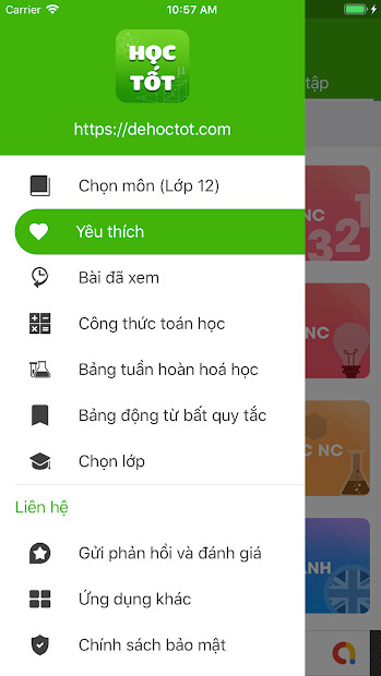 Screenshots App Học tốt