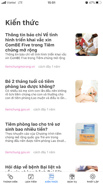 Screenshots Sổ tiêm chủng gia đình: Quản lý lịch tiêm chủng