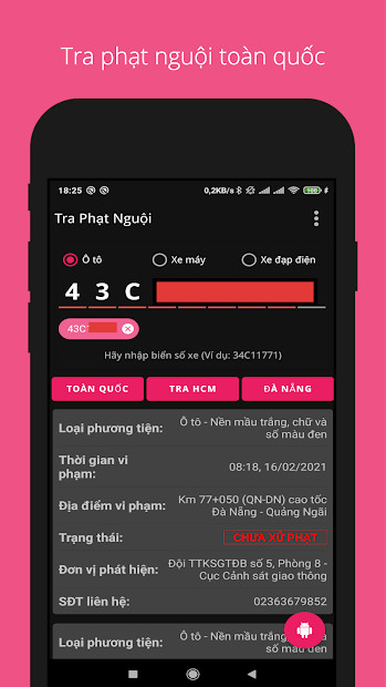Screenshots Ứng dụng tra cứu phạt nguội, vi phạm giao thông | Link tải, hướng dẫn sử dụng, mẹo thủ thuật