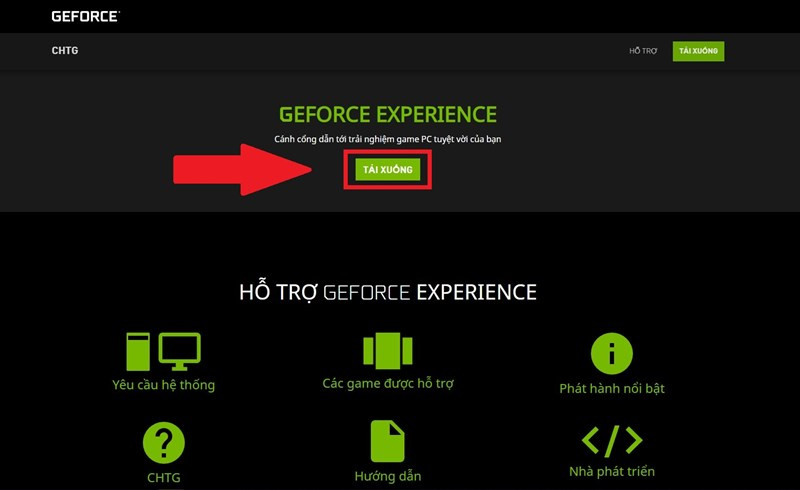 Tải phần mềm GeForce Experience