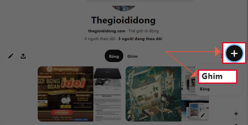 Tạo Ghim trên Pinterest