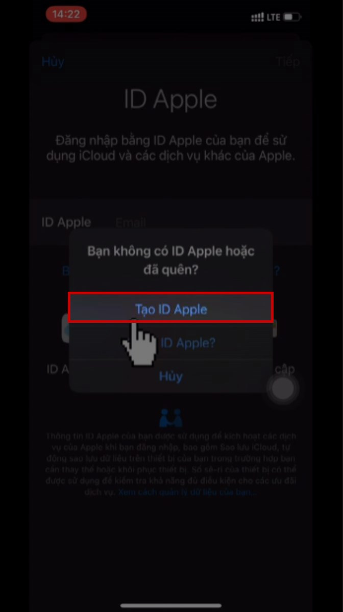 Tạo ID Apple mới