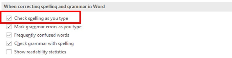 T&iacute;ch chọn v&agrave;o &ocirc; Check spelling as you type
