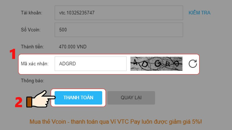 Thanh toán ví điện tử