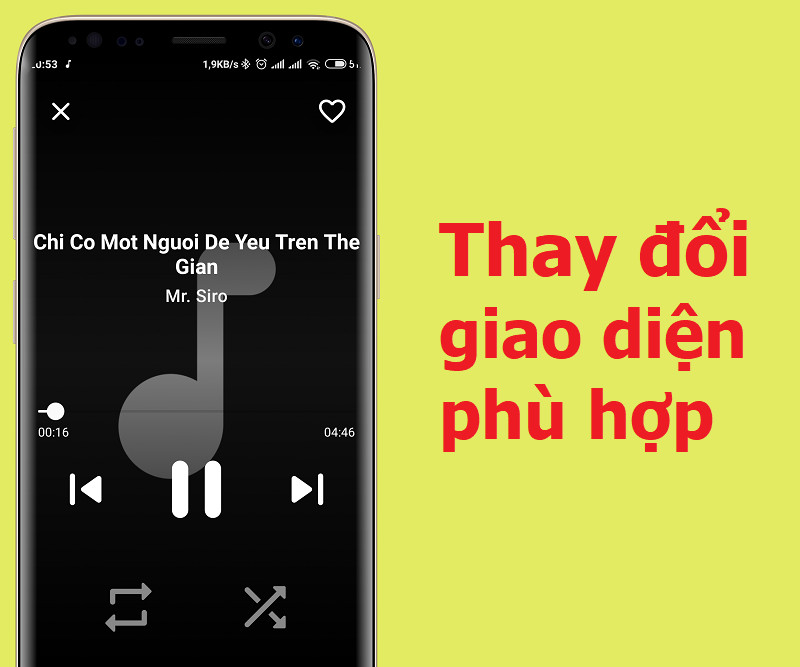 Thay đổi giao diện phù hợp