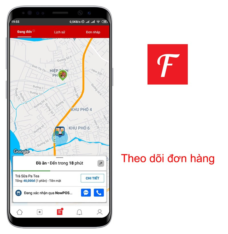 Theo dõi tiến trình đơn hàng của bạn trên Foody
