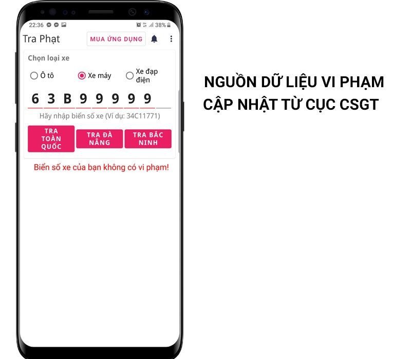 Thông tin cập nhật liên tục, chính xác từ dữ liệu CSGT