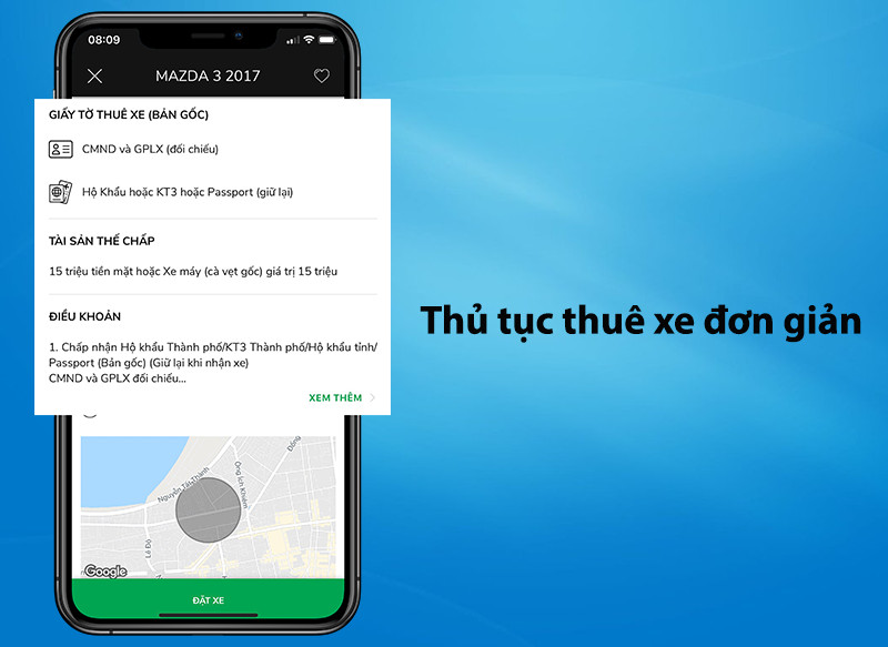 Thủ tục thuê xe đơn giản