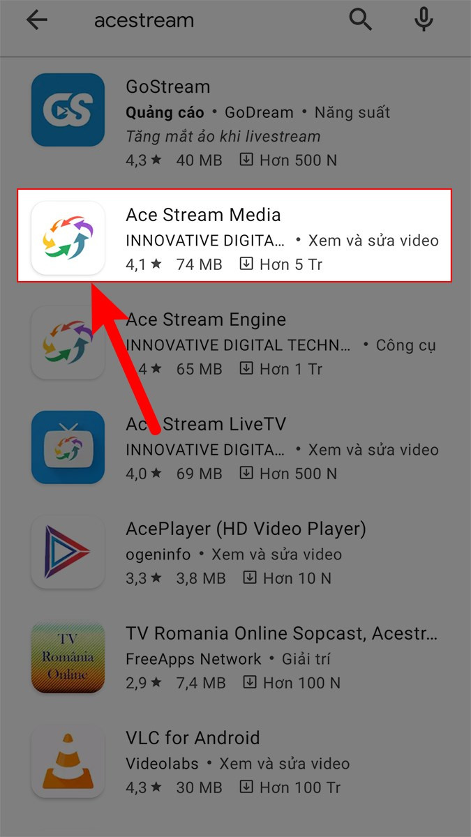 Tìm Kiếm AceStream