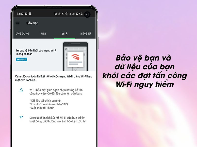 Tính năng bảo vệ wifi của Lookout