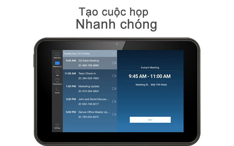 T&iacute;nh năng l&ecirc;n lịch cho cuộc họp sắp tới tr&ecirc;n ứng dụng Zoom Rooms