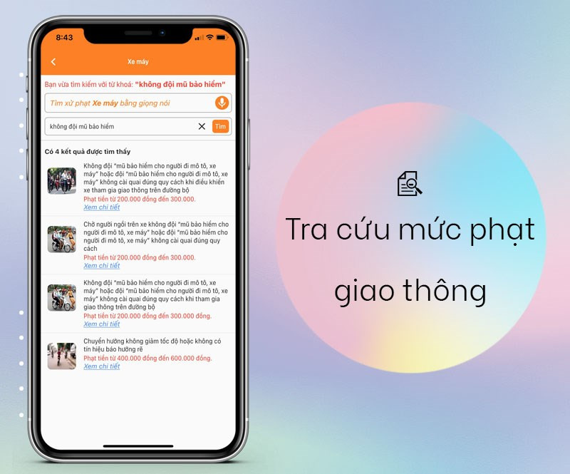 Tra cứu mức phạt vi phạm giao thông