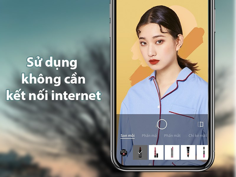 Trang điểm chỉnh sửa ảnh kh&ocirc;ng cần kết nối internet