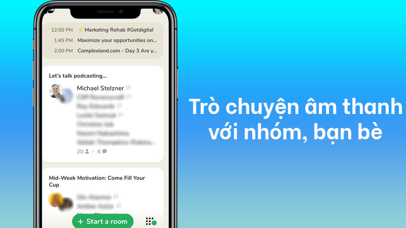 Trò chuyện âm thanh (chat voice) với nhóm, bạn bè 