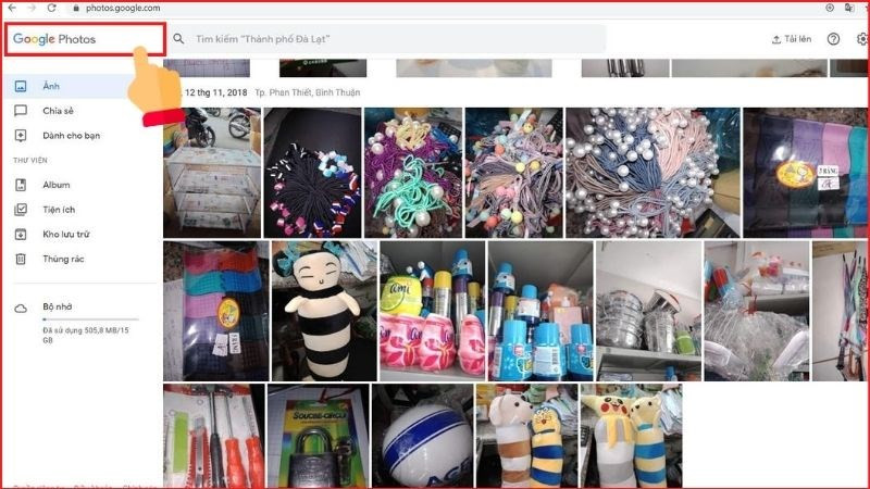 Truy cập Google Photos trên máy tính