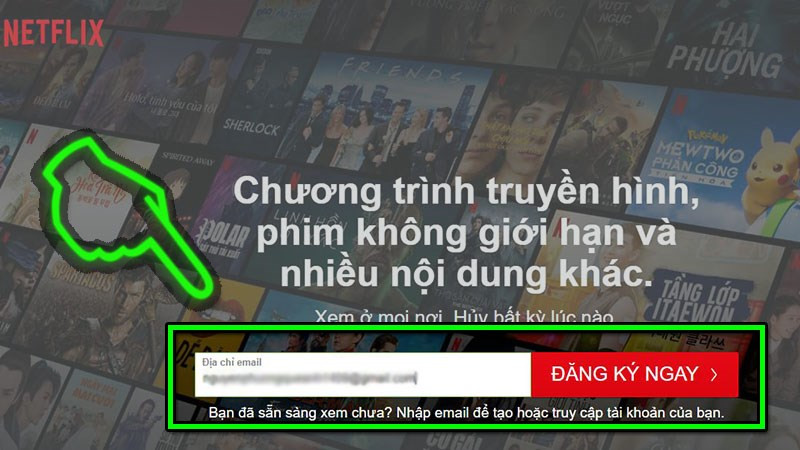 Truy cập Netflix và đăng ký