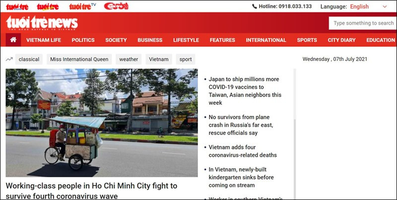 Tuổi Trẻ News - Trang web đọc báo tiếng Anh về tin tức Việt Nam