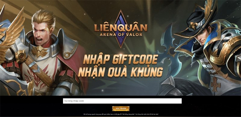 Vào trang chủ giftcode Liên Quân