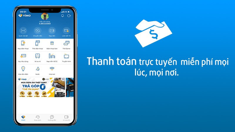 Ví Vimo hỗ trợ thanh toán trên các sàn TMĐT