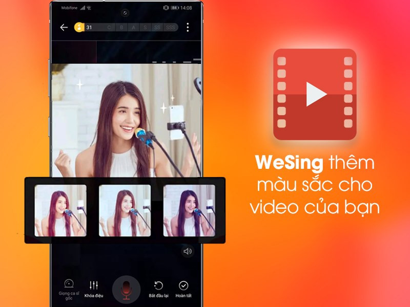 WeSing th&ecirc;m m&agrave;u sắc cho video của bạn