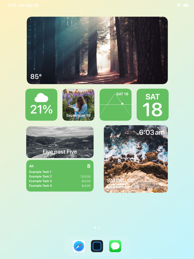 Widgetsmith: Lựa chọn kiểu Widget