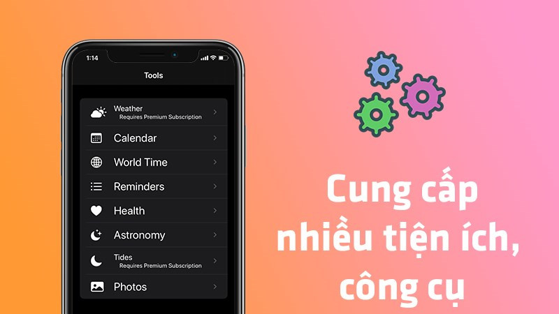 Widgetsmith: Tiện ích xem thời tiết, giờ quốc tế