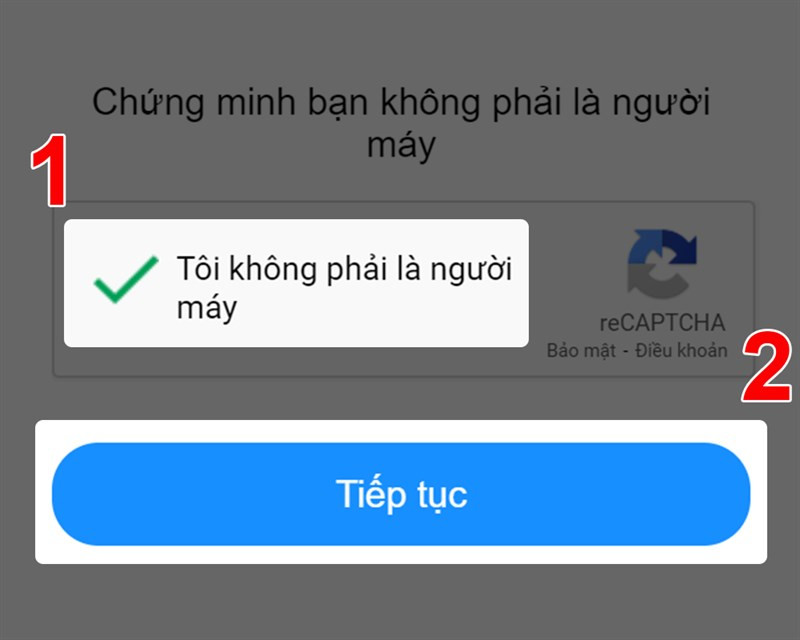 Xác minh không phải robot