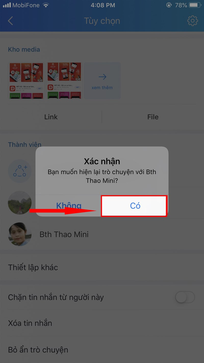 Xác nhận bỏ ẩn