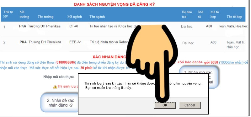 Xác nhận lưu thay đổi