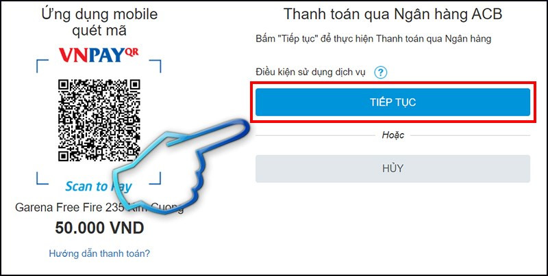 Xác thực và thanh toán qua iBanking