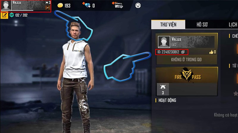 Xem ID nhân vật trong Free Fire