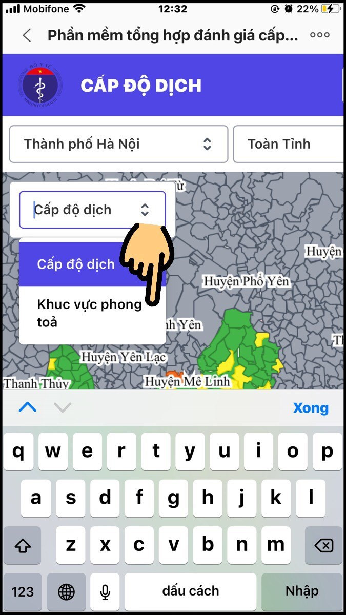 Xem khu vực phong tỏa