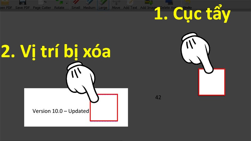 Xóa chữ với PDF Eraser