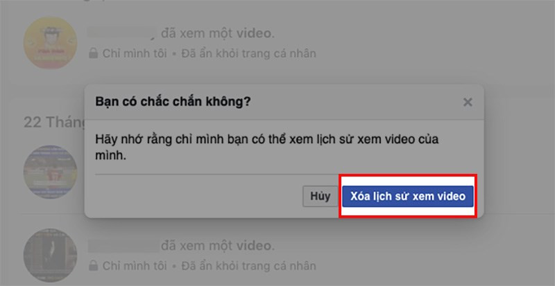 Xóa toàn bộ lịch sử xem video trên máy tính