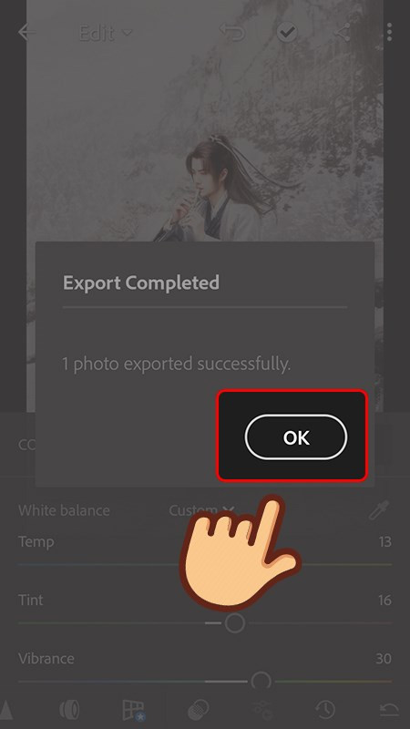 Xuất ảnh Lightroom điện thoại bước 5