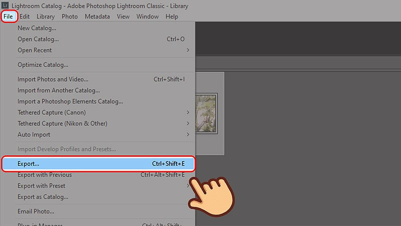 Xuất ảnh Lightroom máy tính bước 1