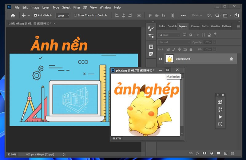 Hướng Dẫn Chèn Ảnh vào Layer trong Photoshop Cực Kỳ Đơn Giản