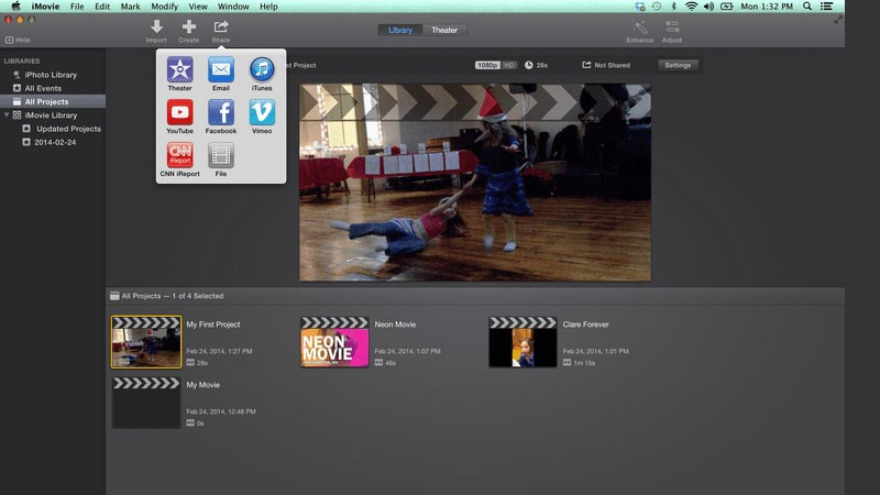 alt: Chia sẻ video iMovie