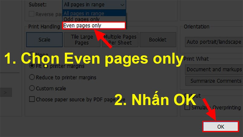 alt Chọn Even pages only