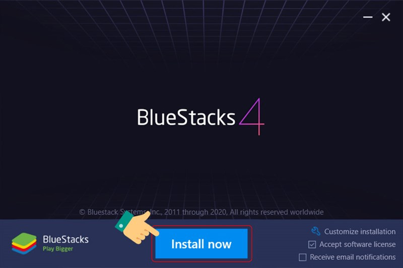 alt: Chọn vị trí cài đặt Bluestacks