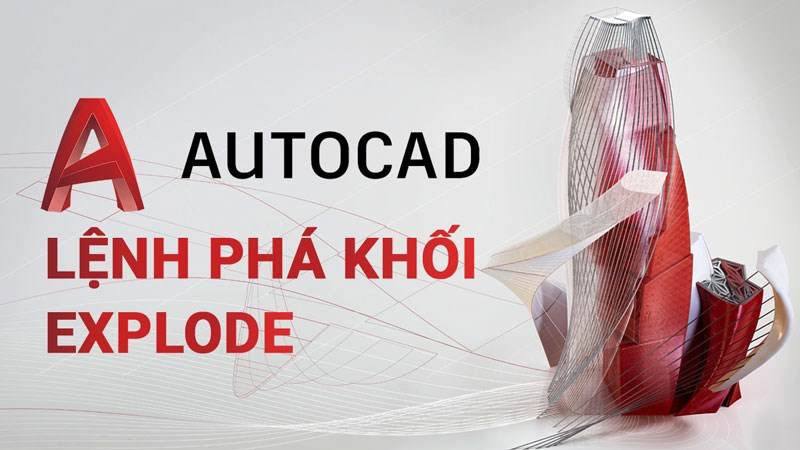 alt: Hình ảnh minh họa lệnh phá khối trong AutoCAD