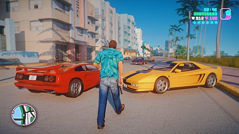 alt: Khung cảnh thành phố Vice City