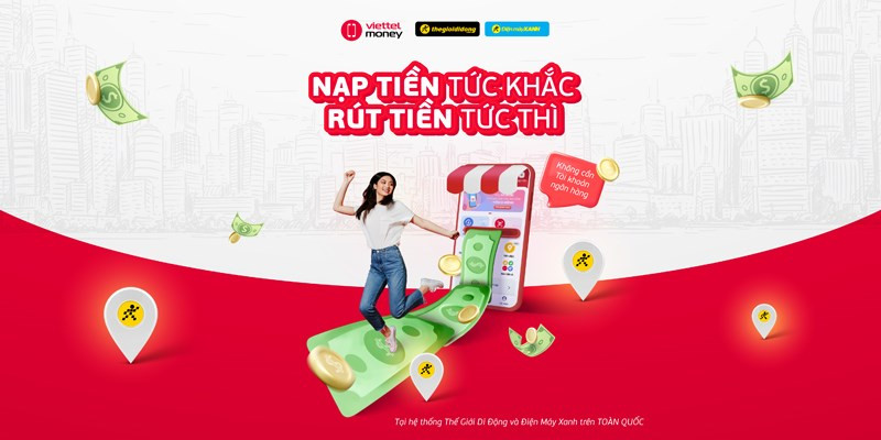 alt: Nạp và rút tiền Viettel Money dễ dàng tại nhiều điểm giao dịch